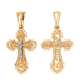 Крест христианский 01-408082 золото