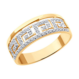 Кольцо 019348 золото версаче