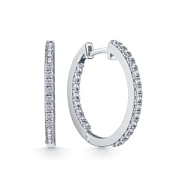 Серьги конго С20ДР1987В серебро