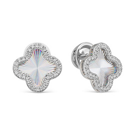 Серьги пусеты С-2752-02 золото Ван Клиф