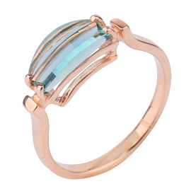 Кольцо один камень К-0011 кв золото