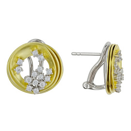 Серьги Ec01135z серебро Круг