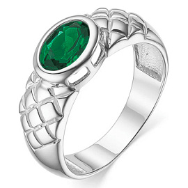 Кольцо один камень 1-1126 турм серебро