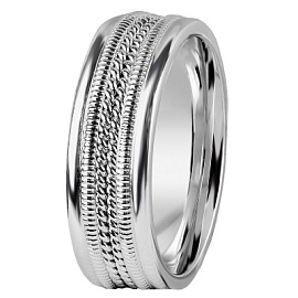 Кольцо обручальное КМ1016 серебро
