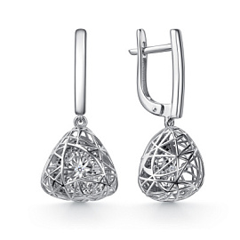 Серьги подвесные 02-12-51222-11-00-1 золото Треугольник