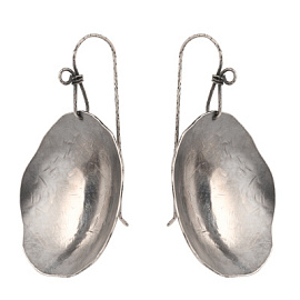 Серьги подвесные СЛ001-40-69 серебро Круг