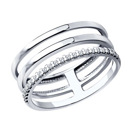 Кольцо 94013701 серебро