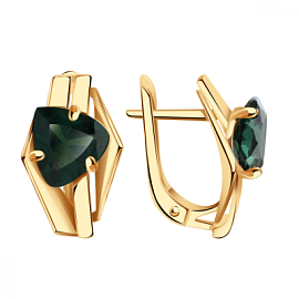 Серьги один камень кл4032а-26-01 золото