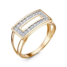 Кольцо 1102705 золото Прямоугольник