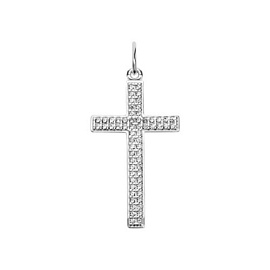 Крест декоративный 94030202 серебро