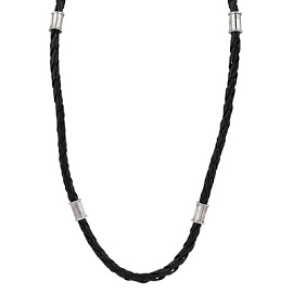 Шнур кожаный 5-047 серебро