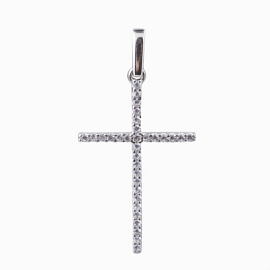 Крест декоративный 42599 серебро