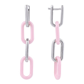 Серьги подвесные 502565550-4 ювелирный сплав Цепи