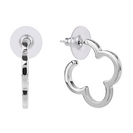 Серьги пусеты 3-3320-W ювелирный сплав