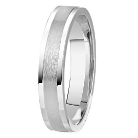 Кольцо обручальное КМ417 серебро