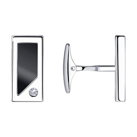 Запонки 94-160-00366-1 серебро