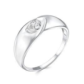 Кольцо 1 камень 90-01-6360-00 серебро