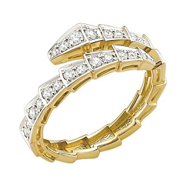 Кольцо К23483л золото Булгари Змея