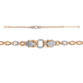 Браслет 7707478 золото Картье пантера