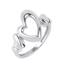 Кольцо 01-10-01266-00-00 серебро Сердце