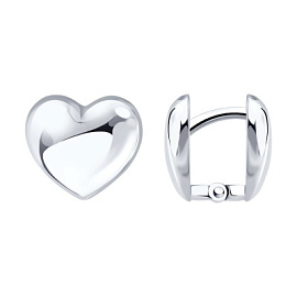 Серьги 94027205 серебро Сердце