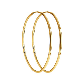 Серьги конго KV-2-013G-d50 серебро