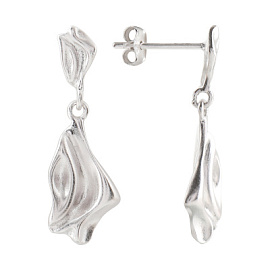 Серьги подвесные WE1064-W серебро