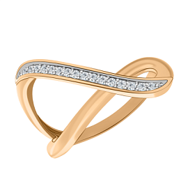 Кольцо 01-119318 золото Бесконечность