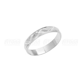Кольцо обручальное 632-4 серебро