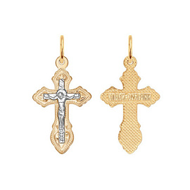 Крест христианский 121142 золото Полновесный