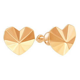 Серьги пусеты 00-62-0407-00 золото Сердце