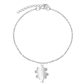Браслет 450-10-675 серебро Клевер