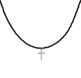 Бусы чокер К-Шпч-90.1К-36 ювелирный сплав Крест