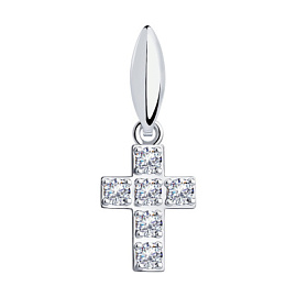 Крест декоративный 94030682 серебро