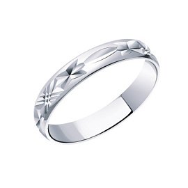 Кольцо обручальное 627-4 серебро