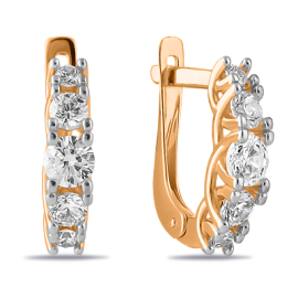 Серьги дорожка 01-215541 золото