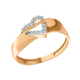 Кольцо 08-159477 золото Сердце