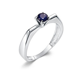 Кольцо один камень 01-5184.000С-00 серебро