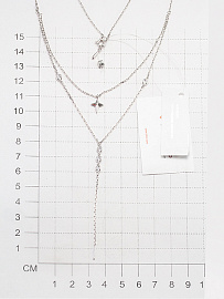 Колье многоярусное 06-3219.00СВ-00 серебро Звезда_1