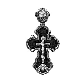 Крест христианский 3102920-45 серебро Святой Николай Чудотворец