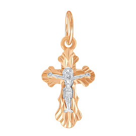 Крест христианский 18-0019 золото Полновесный