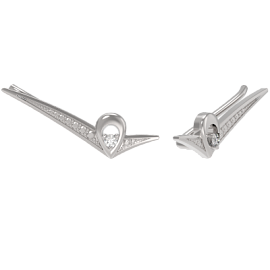 Серьги каффы 1038472-01110 серебро