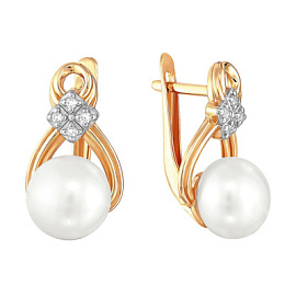 Серьги 290-1-822Р золото