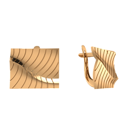 Серьги 08-207126 золото Квадрат