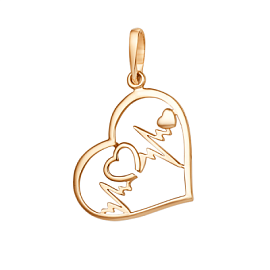 Подвеска 101738-1000 золото Сердце
