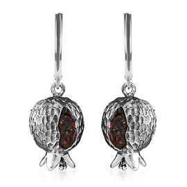 Серьги подвесные ER03103301GRN-CRD-S серебро гранат