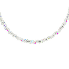 Бусы чокер К-Юкб-80-2-с-43 серебро