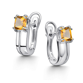 Серьги один камень 02-4438.00ЦТ-00 серебро