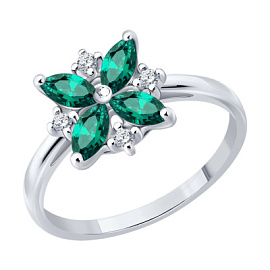 Кольцо 63010003 серебро Клевер