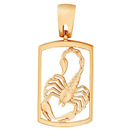 Подвеска знак зодиака 18998 скорпион золото Скорпион